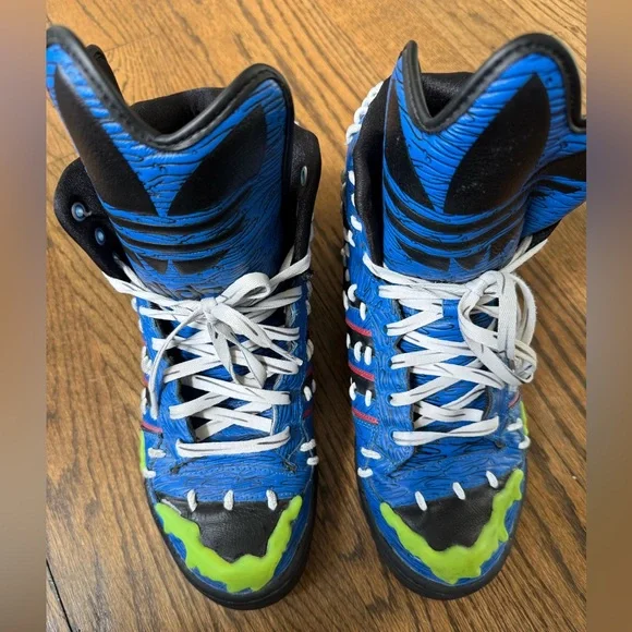 Adidas x Jeremy Scott Madballs Frankenstein Rare Hi-Top Sneakers Size 11 - Picture 7 of 9